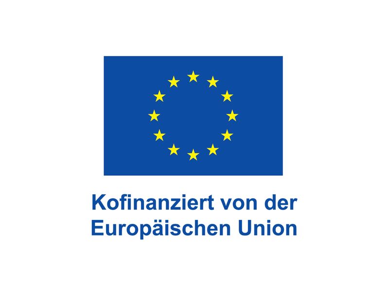 EU-Flagge mit Text 'Kofinanziert von der Europäischen Union'. | © Europäische Union